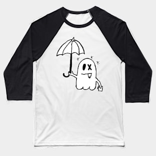 Ghost with umbrella tipsy show inspired Baseball T-Shirt